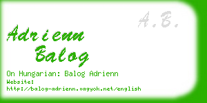 adrienn balog business card